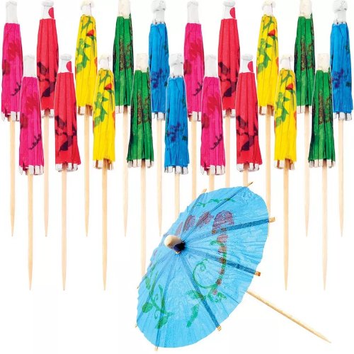 Plastic cocktail umbrella